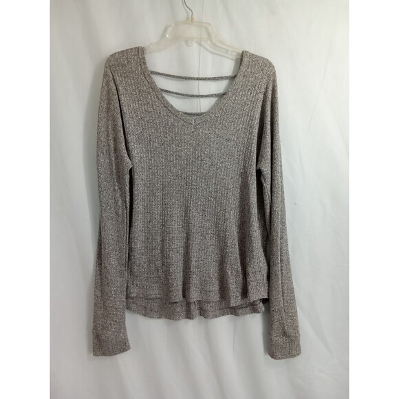 BKE Women Large Gray Sweater Open Back - Picture 2 of 8